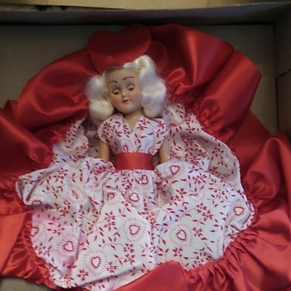 Lady Alice Valentine Doll with Red and White Dress